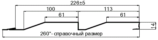 Фото: Сайдинг МП СК-14х226 (ПЭ-01-RR32-0.45) в Ступино