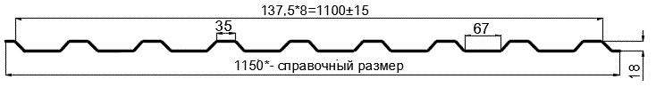 Фото: Профнастил оцинкованный МП20 х 1100 (ОЦ-01-БЦ-ОТ) в Ступино