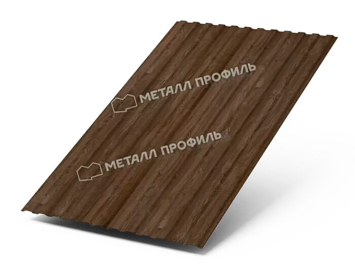 Фото: Профнастил МП10 х 1100 - A (ECOSTEEL_MA_Д-01-МореныйДуб-0.5) в Ступино