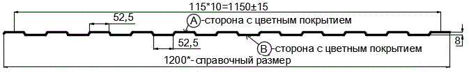 Фото: Профнастил С8 х 1150 - A (ECOSTEEL_T_Д-01-ЗолотойДуб-0.5) в Ступино