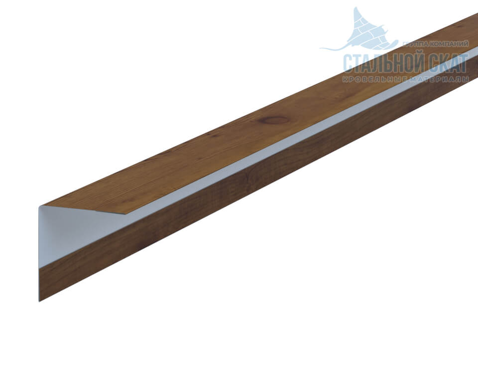 Фото: Планка угла наружного 30х30х3000 (ECOSTEEL_T-12-Дуб-0.45) в Ступино