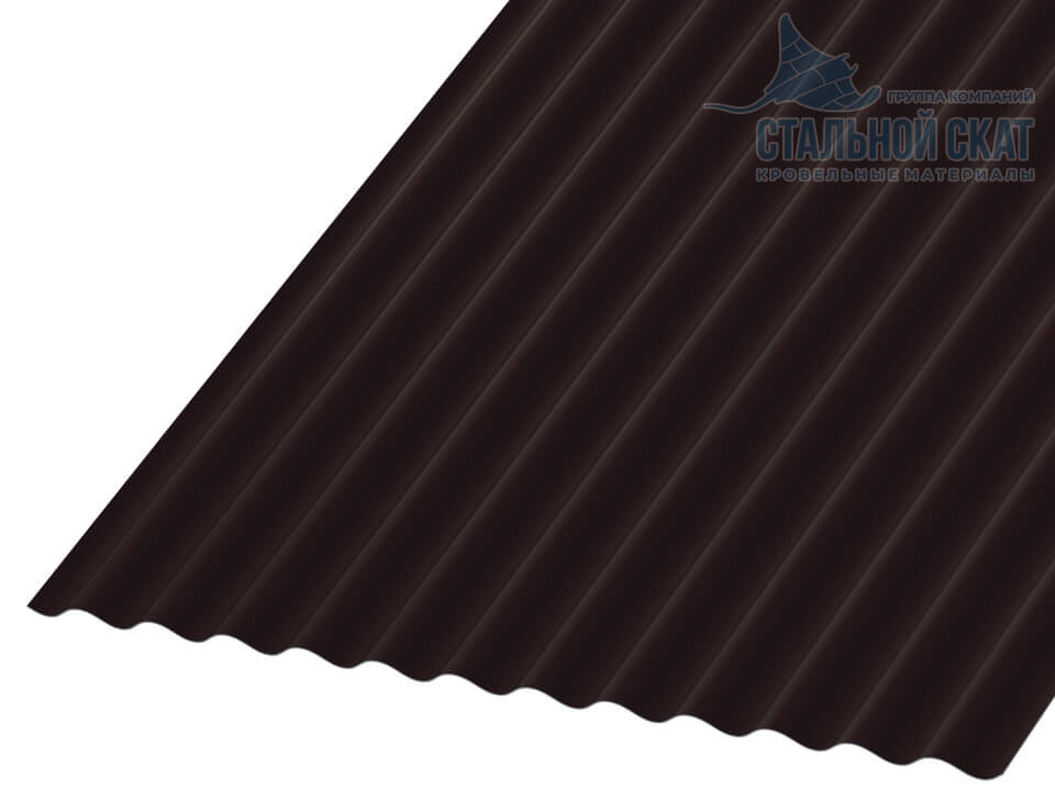 Профнастил МП18 х 1100 - B (VALORI-20-DarkBrown-0.5)
