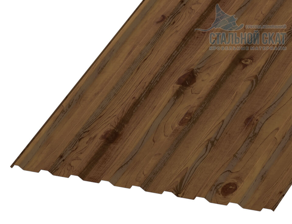 Профнастил МП20 х 1100 - R (ECOSTEEL_T-12-Дуб-0.45)