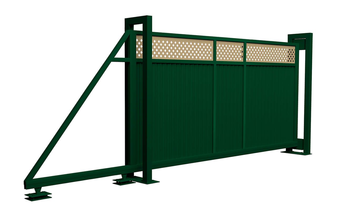 Ворота откатные Estet Plus 2,0х4,5 RAL 6005/1014